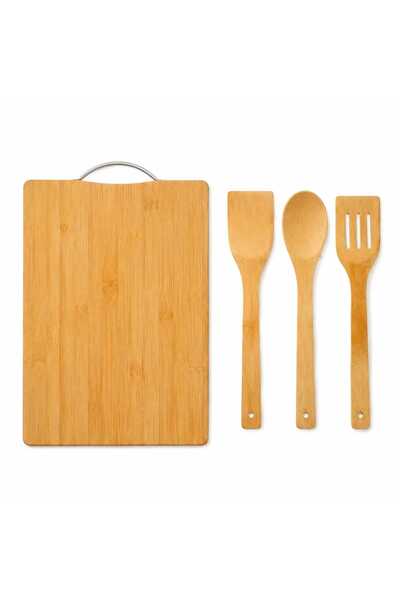 LEOXOL Bamboo Cutting Board Set 4 Pieces | 32 x 22 cm Natural Chopping Board ...