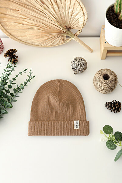 Doğan Collection Ribana Beige-Tan 2-Piece Beret