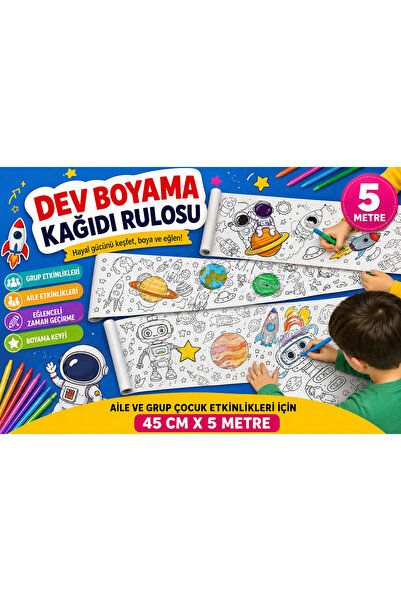 Genel Markalar Uzay Yolculuğu, Güneş Sistemi Dev Boyama Kağıdı Boyama Rulosu ...