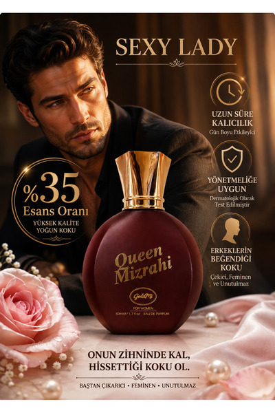 GoldMi Queen Mizrahi - Sexy Lady 50 ML Edp Kadın Parfüm %35 Esans Yüksek Kalı...