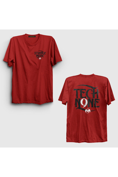 Presmono Unisex crveni Strange Music Tech N9ne ranac Štampano T-shirt 540081tt