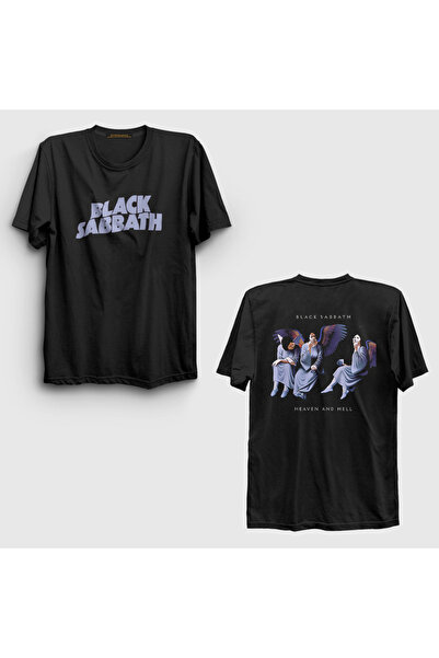 Presmono Unisex Black Hh V2 Black Sabbath Back Printed T-Shirt 516997Tt