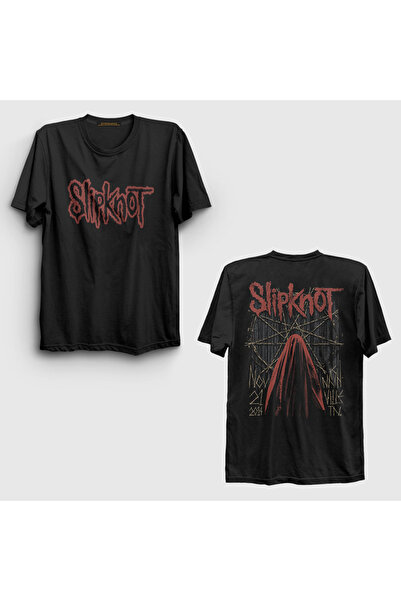 Presmono Унисекс црна мајица са принтом на леђима Nashville V2 Slipknot 517653tt