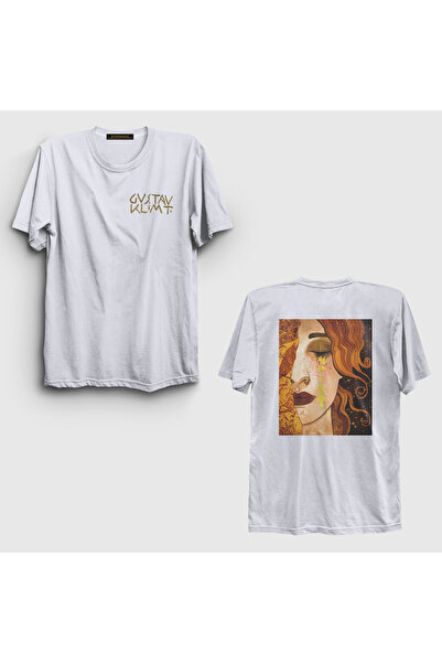 Presmono Unisex beli Freya Gustav Klimt ranac Štampano T-shirt 527291tt