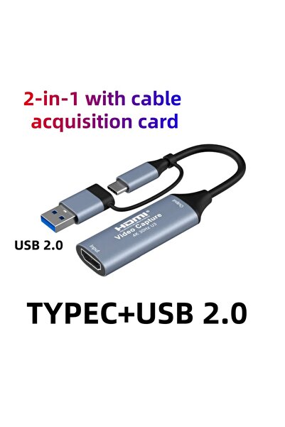Choice1 بطاقة التقاط فيديو USB 2.0 USB C، بطاقة التقاط HDMI إلى USB/USB-C بدق...