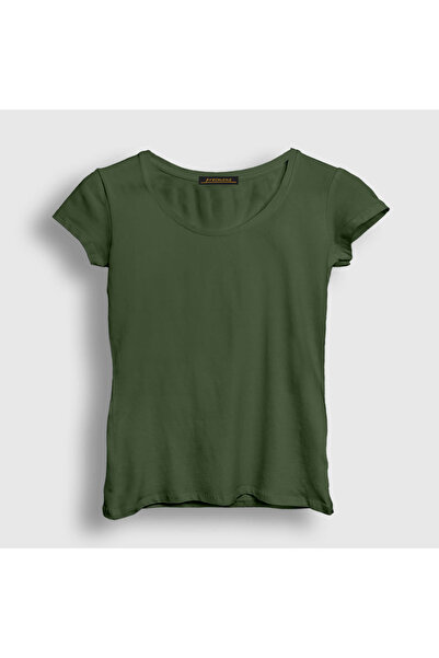 Presmono Women's Khaki Plain Unprinted T-Shirt 59010Tt