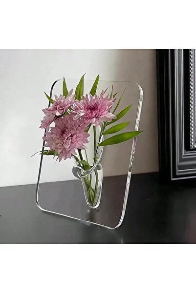 Choice 1PC Acrylic Frame Vase Clear Modern Flower Display Art Decor Living Ro...