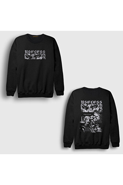 Presmono Unisex Μαύρο φούτερ Useless Dio Brando Jojo Backpack με τύπωμα 589700tt