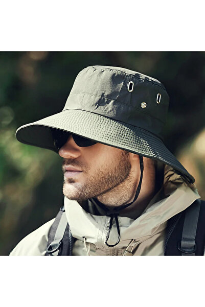 choice2 Green Fisherman Hat Wide Brim Sun Hat Waterproof UV Protection Safari...