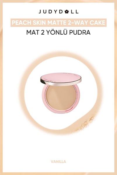 JUDYDOLL Peach Skin Matte 2-Way Cake Mat Pudra Vanilla | Kompakt Pudra & Yüz ...
