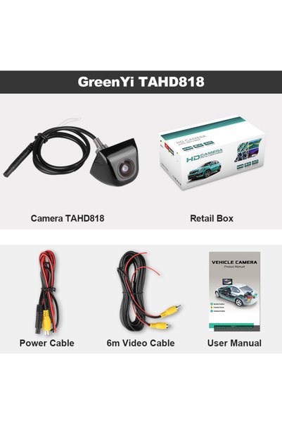 Choice7 AHD1080P 818 GreenYi Dynamic Trajectory AHD 1080P Car Rear View Camer...