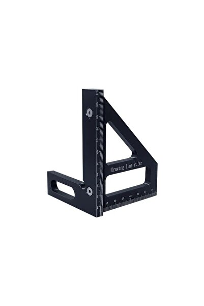 Choice MM Black Carpenter Square -Woodworking Square Protractor Aluminum/Plas...
