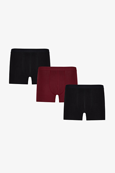 Penti Dreiteiliger Basic-Boxershorts für Herren in Schwarz