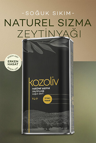 kozoliv 2025-26 Yeni Sezon Erken Hasat Soğuk Sıkım Zeytinyağı 1 LT