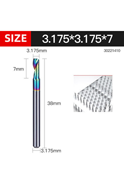 Choice13 30221410 HUHAO 3.175 4 6 8mm قاطع طرفي مفرد الشفرة HRC70 ألومنيوم حل...
