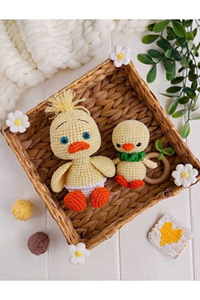 designbyoykum Amigurumi Duck Toys (Hand Knitted)15Cm and 9cm