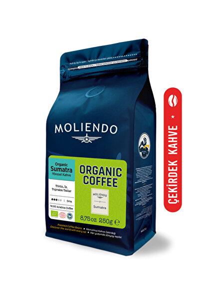Moliendo Finest Coffee Organik Indonesia Sumatra Yöresel Kahve (Çekirdek Kahv...