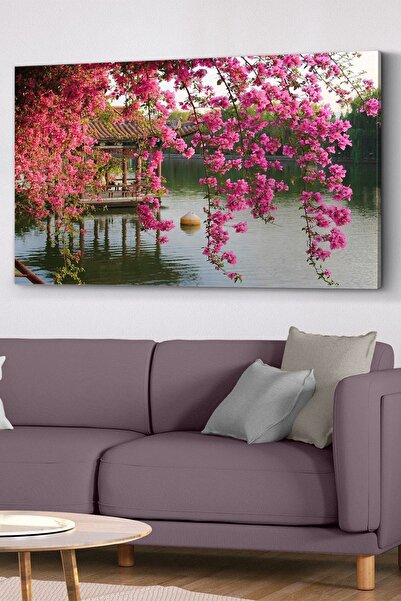 Evinemoda Pink Leaf Tree Canvas - Canvas Painting