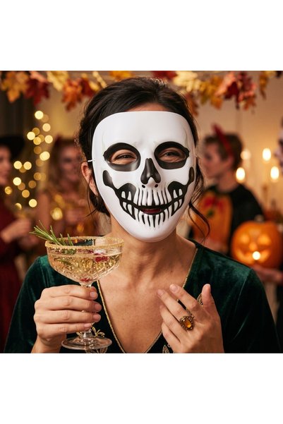 AMSCAN Mască de Halloween, Amscan, model de craniu, mărime unică