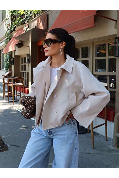 ESRAHELVACI Hidden Button Elastic Waist Jacket