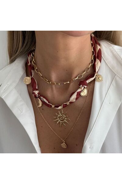 Choice Gold Color PuRui 3 Pcs/Set Bohemian Gold Color Sun Moon Heart Pendant ...