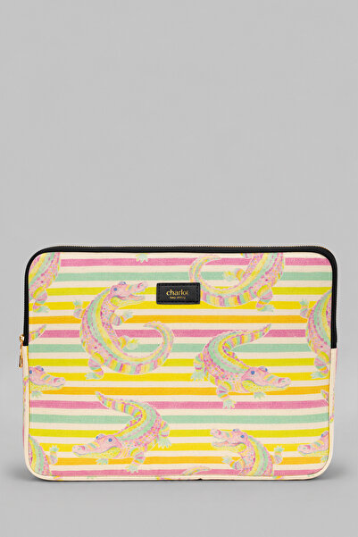 Housebags Pastel Croc 13–15.6 Inc Laptop Bag – Computer Case with Padded Prot...