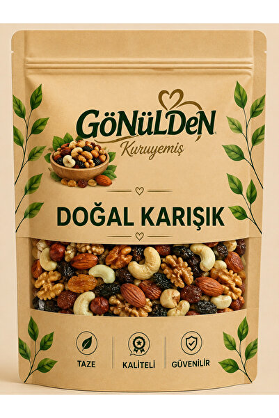 GÖNÜLDEN KURUYEMİŞ DOĞAL KARIŞIK NATUREL ÇİĞ 250GR.