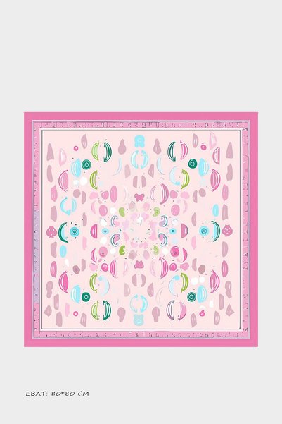 Beybium Girl's Pink Fruit Themed Cotton Children's Scarf 80*80cm