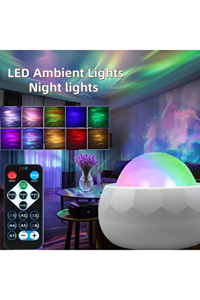 Choice مصباح ليلي LED بتصميم مجرة وسماء مرصعة بالنجوم مع جهاز تحكم عن بعد و7 ...