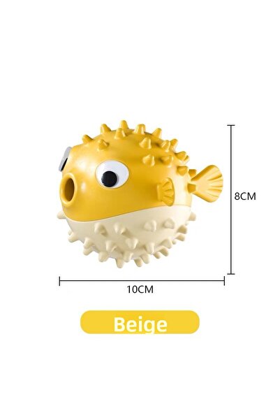 Choice1 Yellow Interactive Bouncing Fish Treat Dispenser Dog Toy Slow Feeder ...