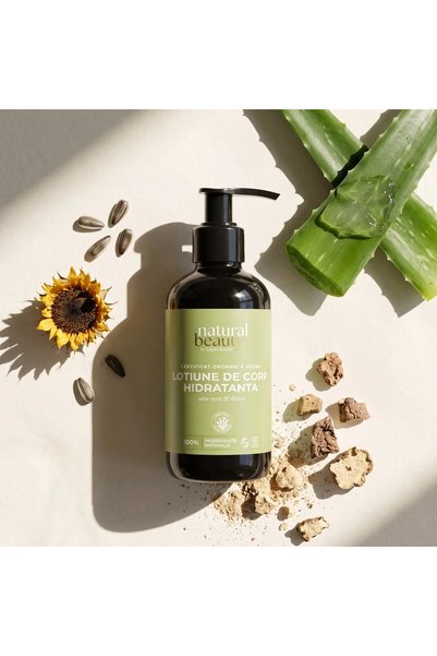 Natural Beauty by Laura Baldini Lotiune hidratanta PURA NATURA, 100% ingrediente naturale, ORGANIC & VEGAN, 250 ml