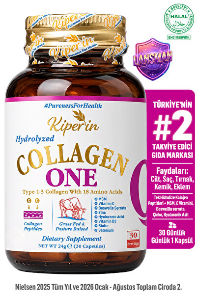 Kiperin One | Tek Hidrolize Kolajen Peptitler | MSM, Biotin, Hyaluronik Asit,...