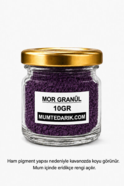 MUMTEDARİK Mor Granül Mum Boyası 10 Gr – Mum Yapımı İçin Güçlü Renklendirici