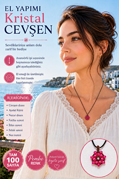hennadibace Kristal Boyun Cevşeni (El işçiliği) Cevşenül Kebir,Nazar Ayeti,Ay...