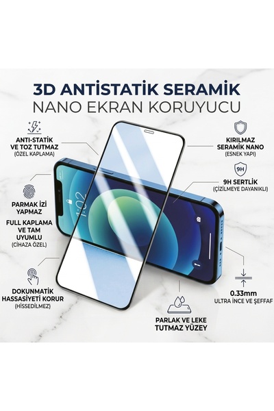 EGSTECH Poco X7 Pro Antistatik Şeffaf Parlak Seramik Kırılmaz Çizilmez Ekran ...