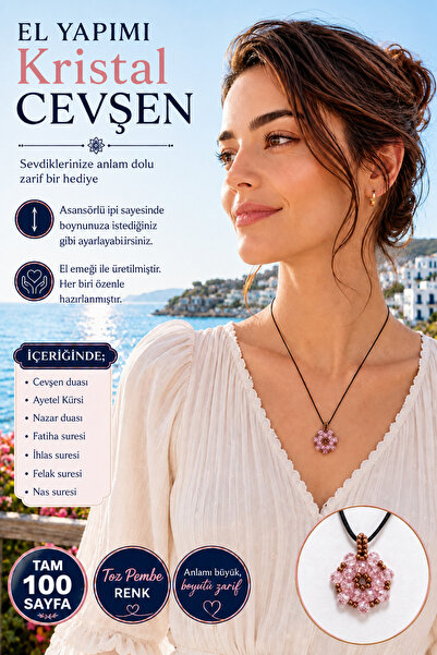 hennadibace Kristal Boyun Cevşeni (El işçiliği) Cevşenül Kebir,Nazar Ayeti,Ay...