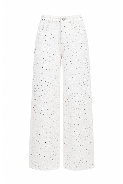 Zelish My Sister White stone Denim pants