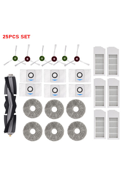 Choice 25PCS SET For Ecovacs Deebot X1 OMNI/TURBO,T10 OMNI/TURBO/X1S PRO Dust...