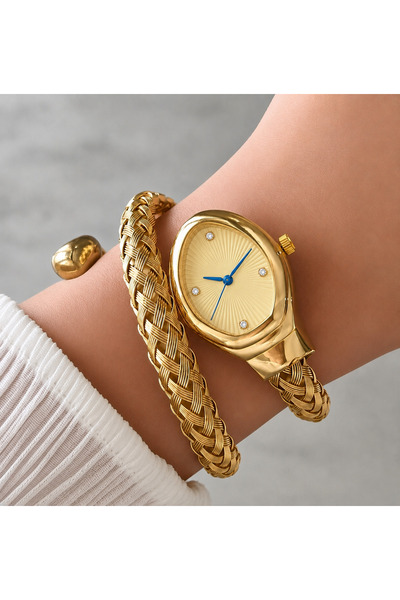 PW POLO WHITE Snake Watch, Coiled Women's Wristwatch