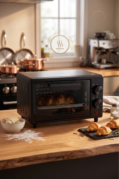 Primo Plus 12-Liter Built-In Electric Oven with a 60-Minute Timer, Temperatur...