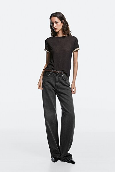 Massimo Dutti Yüksek bel wide leg jean