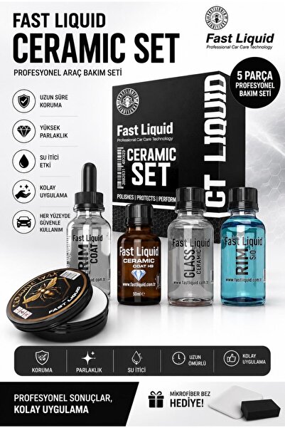 Fast Liquid Ceramic Wax 4lü Seramik Seti | Ceramic Wax Araç Boya Koruma Parlatma