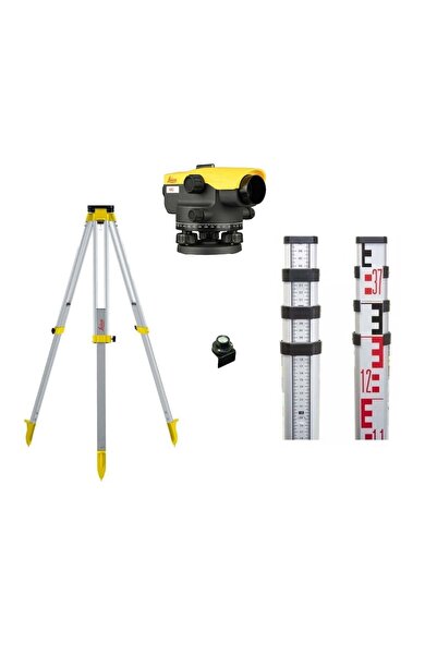 Leica NA520 Optik Nivo Seti Tripod+5 m Mira (20x)