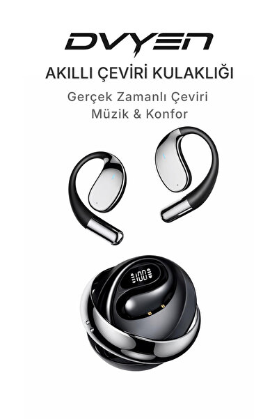 DVYEN AI Canlı Çeviri Kulaklık Bluetooth5.4 | 100+ Dil Anlık Tercüme Görüşme ...