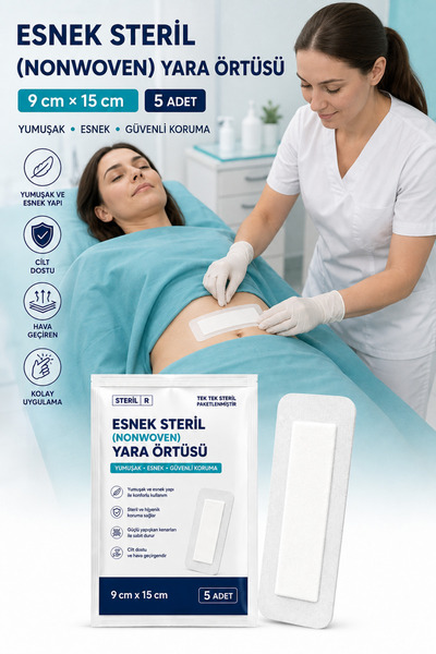 DS PLUS Esnek (nonwoven) Yara Örtüsü 9cm*15cm - (5 Adet)