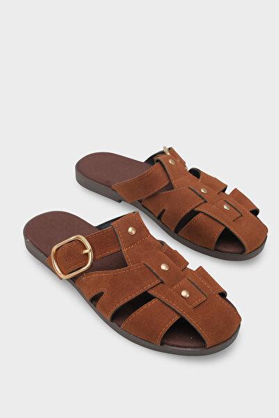 Capone Outfitters Hannie Gladyatör Kısa Topuklu Kadın Terlik