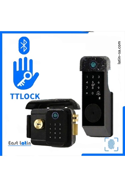 latin القفل الذكي المطور للأبواب الخارجية ذو اتجاهين بصمتين - TTLOCK BLUETOOTH