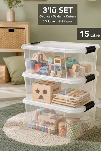 Meleni Baby 3-Piece Item Storage Organizer - Baby Kids Room Toy Organizer wit...