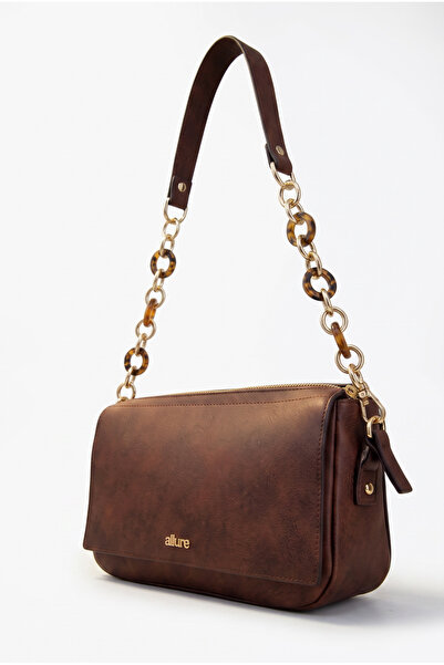 LYRA Bags & Accessories حقيبة كتف نسائية من LYRA Nubuck باللون البني متعددة ا...