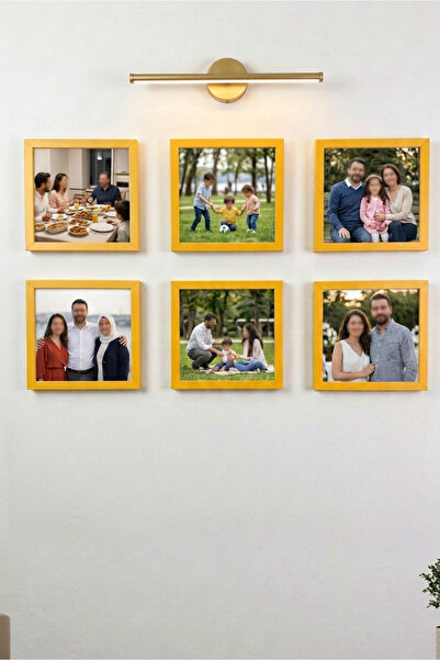 Wooden Factory Set de rame foto din lemn colorat – Decor pătrat de perete de ...